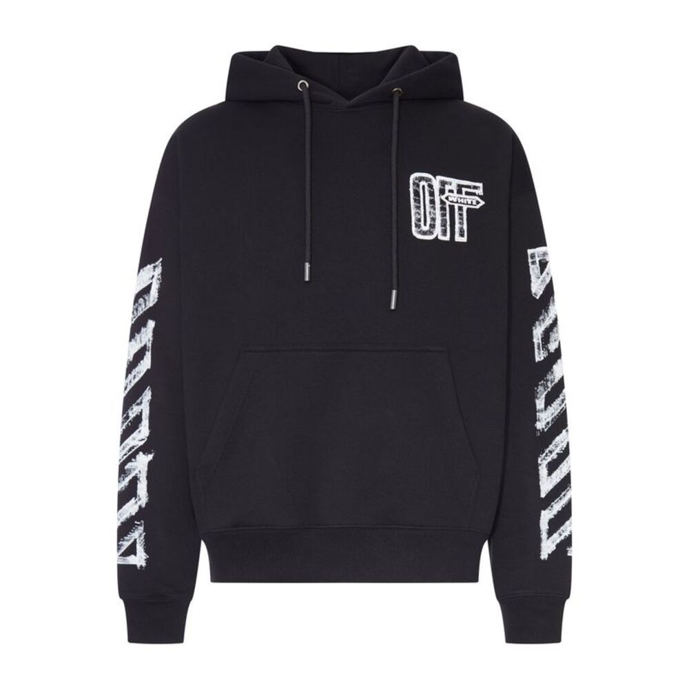 Off-White Men Hoodie With Arrow Sketch Print
